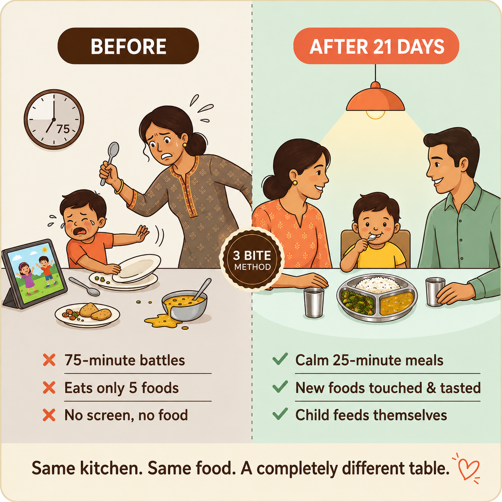 The 3 Bite Method | Turn Your Fussy Eater into a Happy Eater in 21 Days