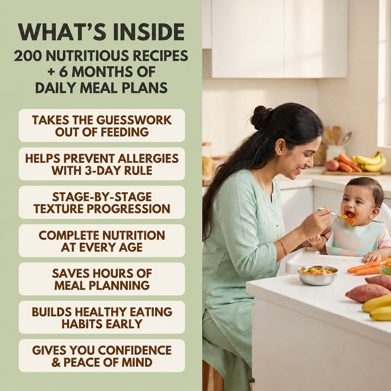 Healthy Bites | 200 Nutritious Recipes + Daily Meal Plan for 6-12 Month Baby