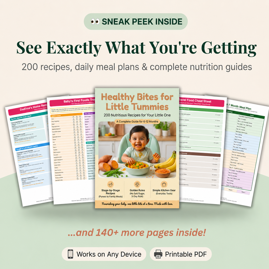 Healthy Bites | 200 Nutritious Recipes + Daily Meal Plan for 6-12 Month Baby