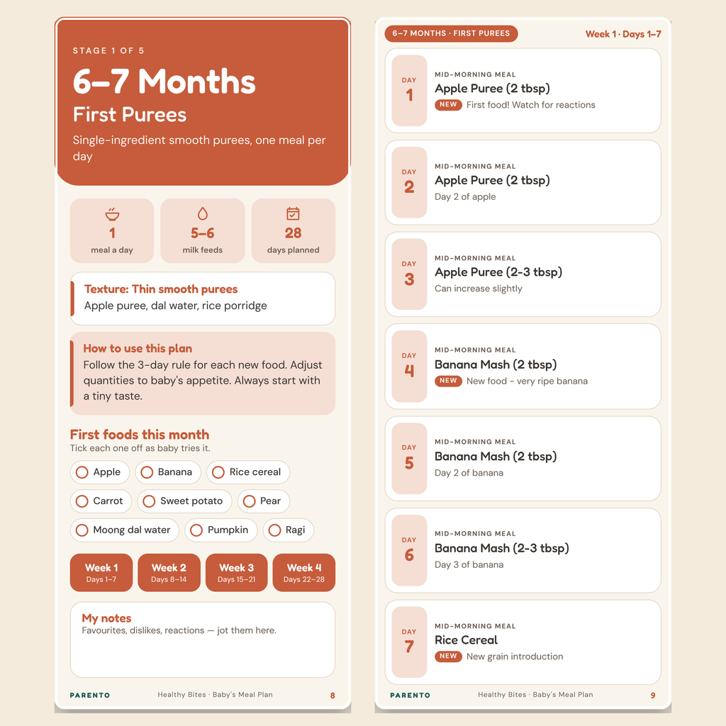 Healthy Bites | 200 Nutritious Recipes + Daily Meal Plan for 6-12 Month Baby