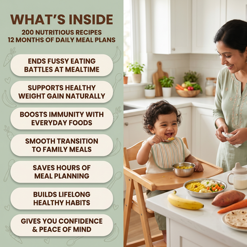 Happy Bites | 200 Nutritious Recipes + Daily Meal Plan for 1-2 Year Old Toddlers